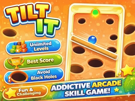 Jeu d'adresse d'arcade addictif Tilt It