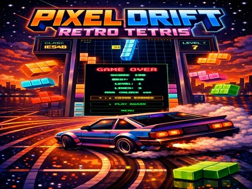 PIXEL DRIFT TETRIS RÉTRO
