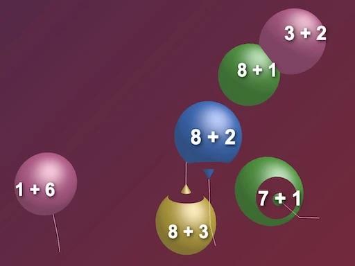 Jeu d'Addition de Ballons 3D