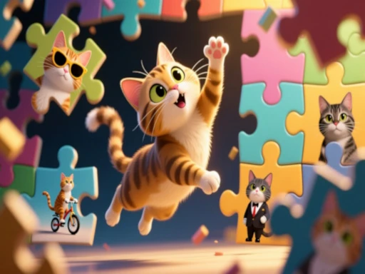 Puzzle Amusant : Chats