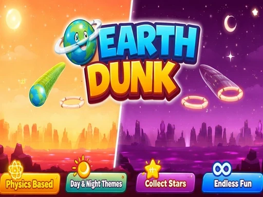 Jeu d'arcade de physique Earth Dunk